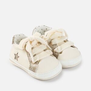 Mayoral high top glitter crib shoes NWT